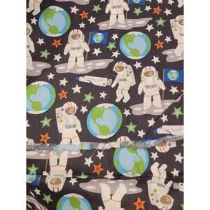 Outer Space Astronaut Cotton Fabric 2 Yards New